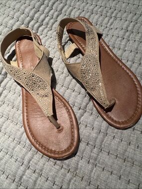 Rampage Sandals with Rhinestone Detail